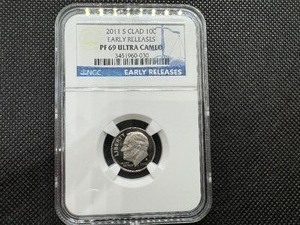 lot 33 image: 2011 S Clad 10c Early Releases PF 69 Ultra Cameo