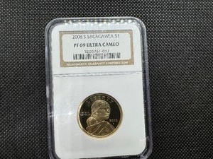 lot 34 image: 2008 S Sacajawea $1 PF69 Ultra Cameo