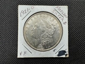 lot 22 image: 1921-D Morgan Silver Dollar Marked VF when purchased
