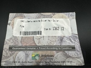 lot 41 image: Littleton 1940 Walking Liberty Silver Half Dollar