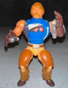 lot 27 image: 1985 MOTU, Rio Blast, Masters of the Universe, figure, He Man