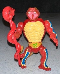 lot 35 image: Vintage 1985 Masters of the Universe MOTU Rattler Action Figure He-Man Snake complete