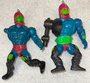 lot 100 image: Lot of two incomplete Vintage 1981 Mattel Masters Of The Universe Trap Jaw