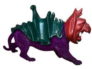 lot 18 image: Vintage 1980s Masters of the Universe He-man PANTHOR MOTU Cat Purple Panther