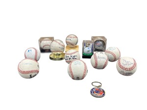 lot 138 image: Autographed Baseball Collection with Cases & Keychain