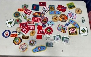 lot 157 image: Vintage Boy Scouts Patches Lot of 50 Troop Badges, Camping, Council BSA