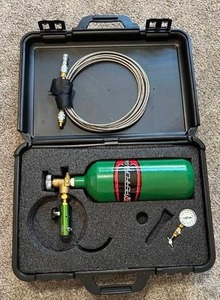 lot 183 image: Poly Performance N2 Shock Fill Kit w Tank, Regulator, Hose & Case - Complete