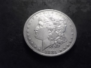 1881 O Morgan Silver Dollar