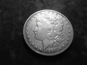 1890 O Morgan Silver Dollar