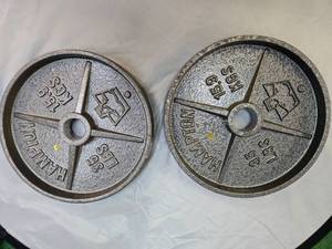 lot 21 image: Lot of Two 35Lbs Hampton 2 Weight Plates (Total of 70LbS)