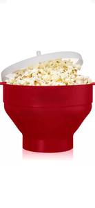 lot 40 image: Lot of 3 Silicone Microwave Popcorn Poppers (New)