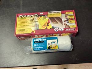 lot 27 image: Crown45 Crown Molding Installation Kit and Drop Cloth 10 ft x 20 ft