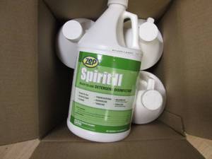 lot 79 image: Case of 4 Zep Spirit II Ready-to-Use Detergent Disinfectants
