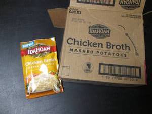 lot 84 image: Case of 12 Idahoan Chicken Broth Mashed Potatoes