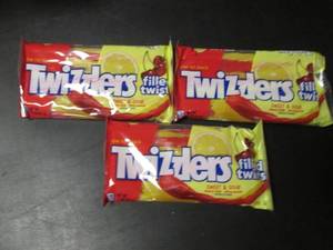 lot 95 image: Set of 3 Twizzlers Filled Twists - Sweet & Sour