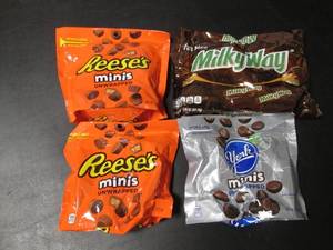 lot 114 image: Assorted Chocolate Minis - Reeses, Milky Way, and York