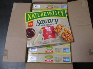 lot 131 image: Nature Valley Savory Nut Crunch Bars - Smoky BBQ Flavor (Set of 8 Boxes)