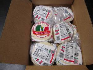 lot 170 image: Bulk Package of White Corn Tortillas - 12 4 Packs, Total 16 oz