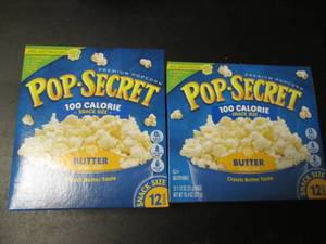 lot 172 image: Set of 2 Pop-Secret 100 Calorie Butter Popcorn Snack Bags