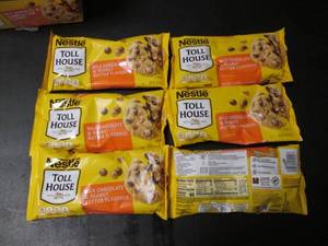 lot 177 image: Set of 6 Nestle Toll House Milk Chocolate & Peanut Butter Flavored Morsels - 11 oz Each