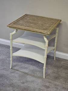 lot 64 image: Saybrook Lamp table with Rattan Bamboo Styling