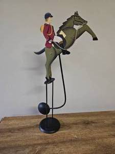 lot 112 image: Kinetic Jockey Sculpture
