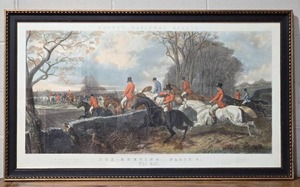 lot 53 image: Antique English Engraving Print - Fores National Sports - Fox Hunting, Plate 4 The Kill - J.F. Herring & J. Harris