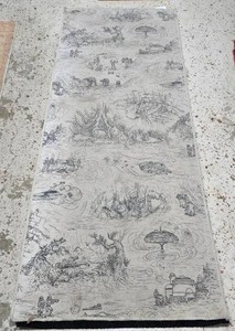 lot 123 image: Star Wars Themed Runner Rug - Styled After Traditional Japanese Drawing
