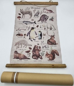 lot 168 image: Winter Wildlife Educational Poster 16X23
