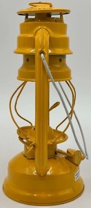 lot 144 image: CMT 8 Yellow Railroad Kerosene Hurricane Lantern Oil Lamp