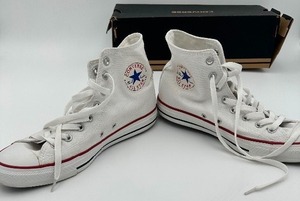 lot 139 image: Converse white high top sneakers mens size 8.5 womens 10.5