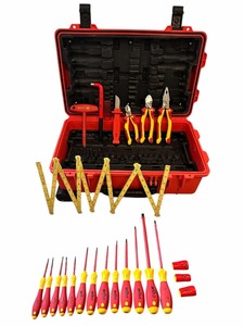 lot 5 image: WIHA Rolling Cart 23 pc Insulated Tools
