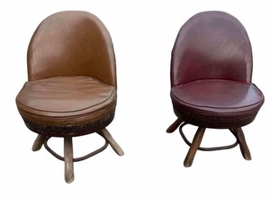 lot 27 image: Wine barrel chairs, set of 2 chairs