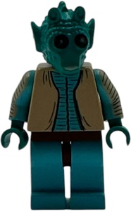 lot 166 image: Star Wars Lego Greedo Rodian Bounty Hunter Tatooine Minifigure
