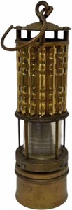 lot 52 image: antique wolf miners safety lamp