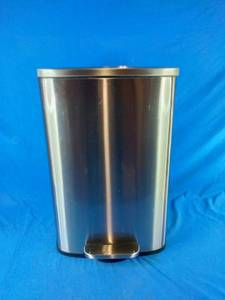 Qualiazero 13.2-Gallon Stainless Steel Rectangular Step Trash Can