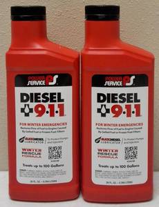 (2) Power Service Diesel 911  For Winter Emergencies - Treats Up To 100 Gallons