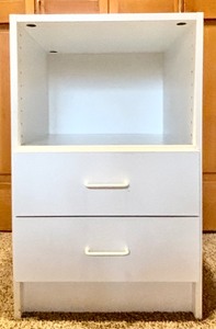 lot 45 image: White Bedside Table with Drawers