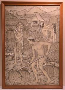 lot 11 image: Signed Traditional Balinese Ketut Sudana Painting