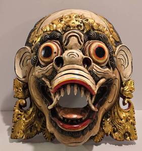 lot 17 image: Vintage Balinese Hindu Spirit Mask