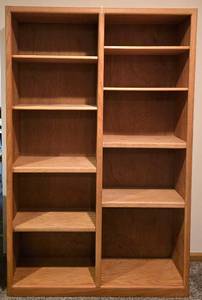 lot 63 image: Tall Oak Book Shelf