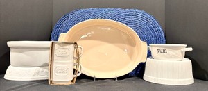 lot 85 image: Le Creuset Baking Dish, Decorative Placemats and More