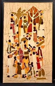 lot 86 image: Framed African Batik Artwork