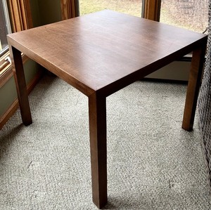 lot 91A image: Square Brown Wooden Table