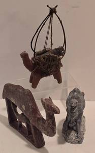lot 138 image: Unique Carved Camel Sculptures