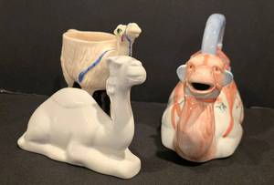 lot 80 image: Cute Ceramic Camel Trio