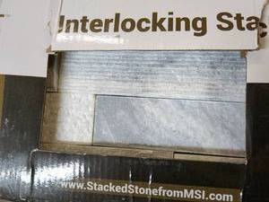 lot 46 image: 4 Boxes of Interlocking Stacked Stone Panels