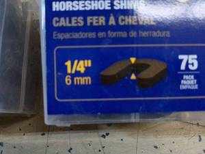 lot 111 image: 2 75 Count Packs of Horseshoe Shims