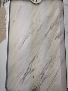 lot 121 image: 3 Boxes of 10 Carrara Marble Peel and Stick Tiles - 12 x 24 inches