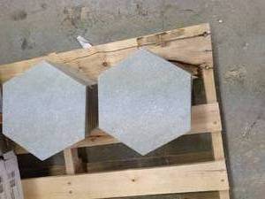 lot 123 image: Set of 40 Hexagonal Concrete Pavers for Landscaping